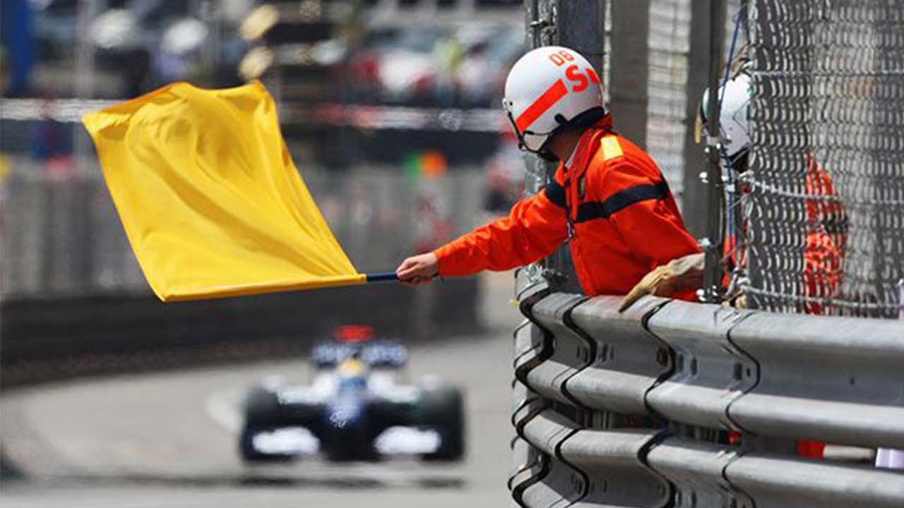 yellow race flag